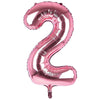 Giant Foil Light Pink 2 Number Balloon