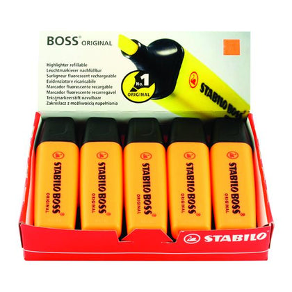Pack of 10 Stabilo Boss Original Orange Highlighters