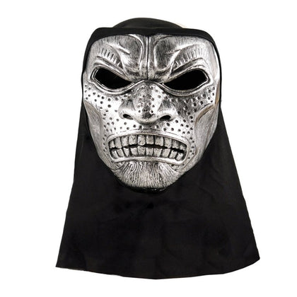 Metallic Warrior Adult Face Mask with Hood