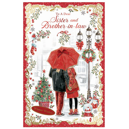To a Dear Sister and Brother In Law Winter Wishes Christmas Card