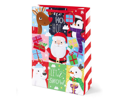 Christmas Santa And Friends Design Extra Large Gift Bag