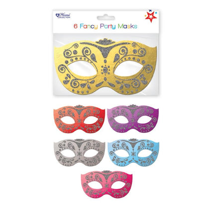 Pack of 6 Assorted Fancy Party Theatre Masks