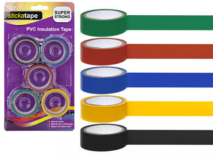 Pack of 5 Thick PVC Insulating Tapes