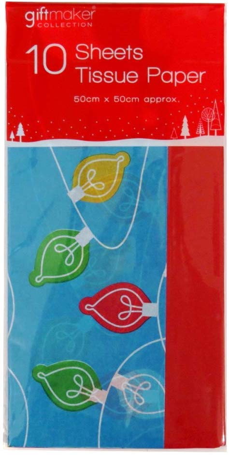 Pack of 10 Contemporary Design Christmas Tissue Paper