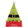 Christmas Santa Hat - "I Believe" Elf Design