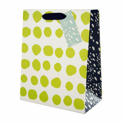 Hallmark Medium Multi Occasion Gift Bag Green Spot Design