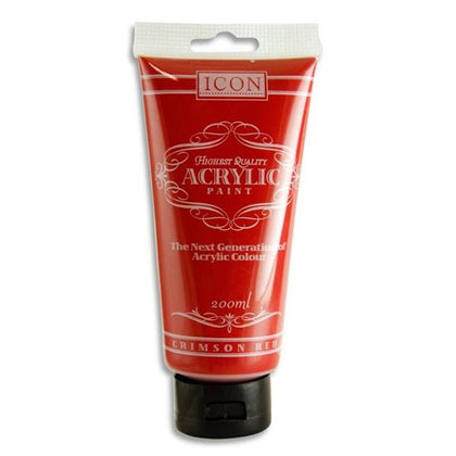 Icon Acrylic Paint 200ml India Red