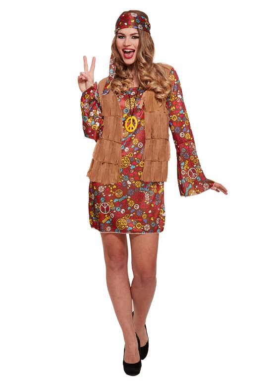 Groovy Hippie Adult Fancy Dress Costume