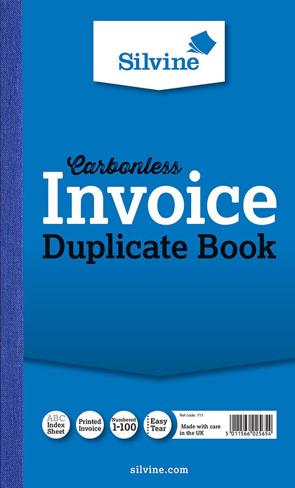 Carbonless Duplicate Invoice Book 8.25