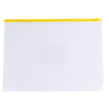 Pack of 12 A4 Clear Zippy Bags with Yellow Zip