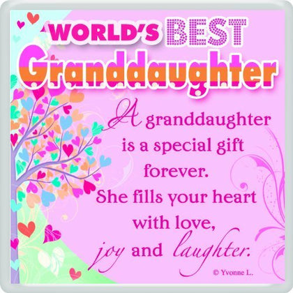 World's Best Granddaughter... Sentimental Fridge Magnet Christmas, Birthday Gift