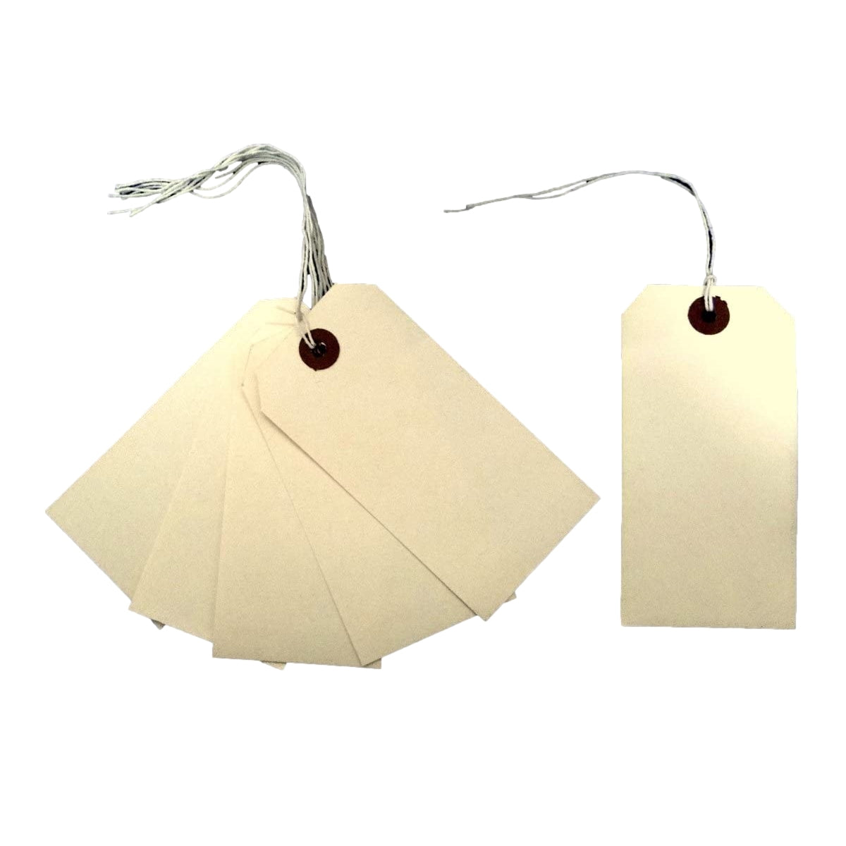 Pack of 1000 120 x 60mm Manilla Strung Tags