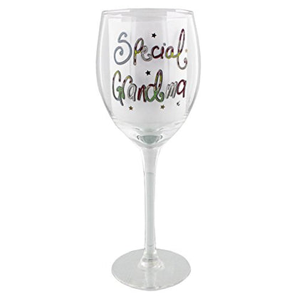 Tracey Russell Short & Sweet Wine Glass Special Grandma - In a Gift Box
