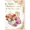 To a Special Sister and Brother-In-Law On Your Anniversary Celebrity Style Greeting Card