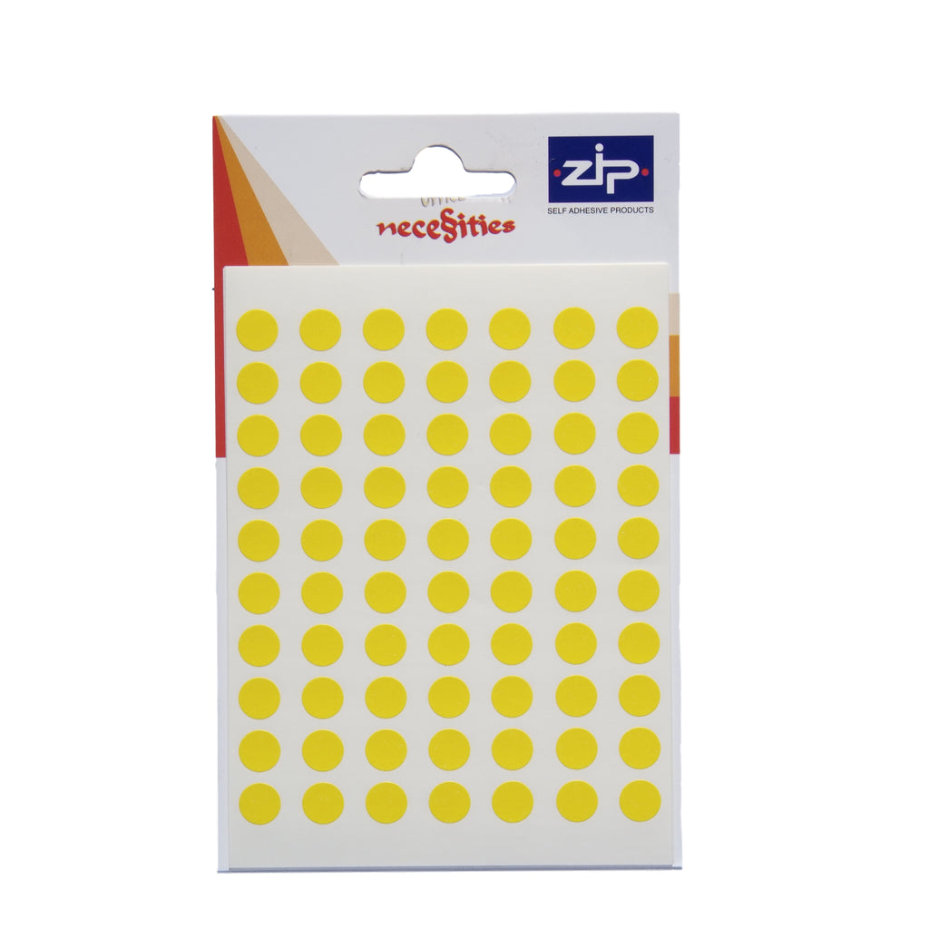 Pack of 490 8mm Yellow Labels– Choice Wholesale