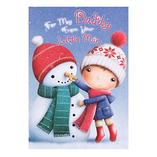 Daddy Christmas Card 'From Your Little Man'