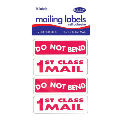 First Class/Do Not Bend Labels