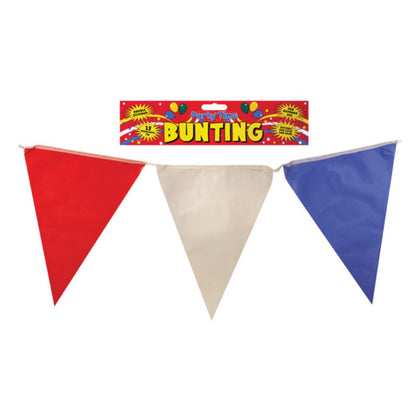 Red, White and Blue Colour Bunting 7 Metere with 25 Nylon Pennants