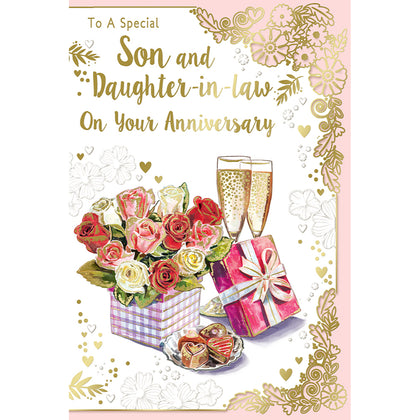 To a Special Son and Daughter-In-Law On Your Anniversary Celebrity Style Greeting Card