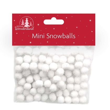 Pack of 80 Christmas Mini Snowballs
