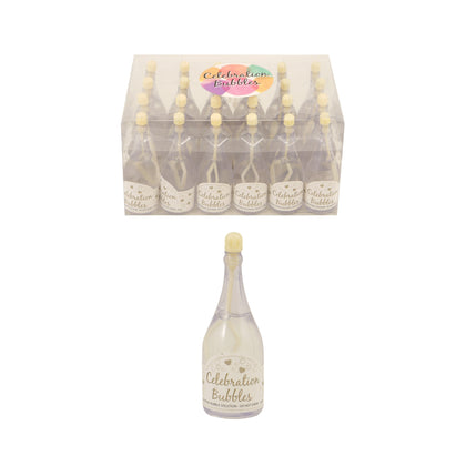 Pack of 24 Clear Bottle Bubbles with Cream Wand