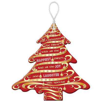 May this Christmas Be Filled Tree Design Hanging Plaque