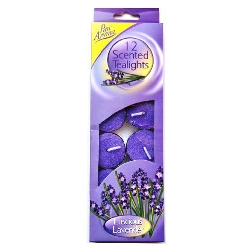 Pack of 12 'Luscious Lavender' Scented Tea Lights