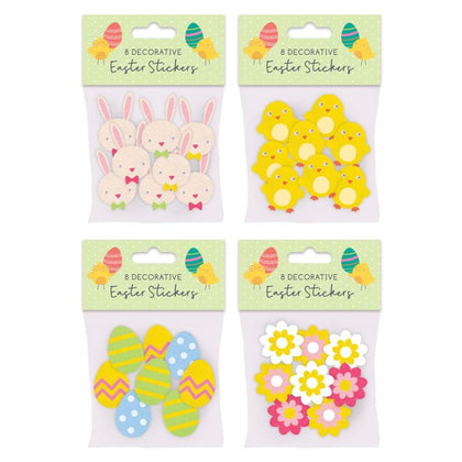 Pack of 8 Felt Decorative Easter Stickers