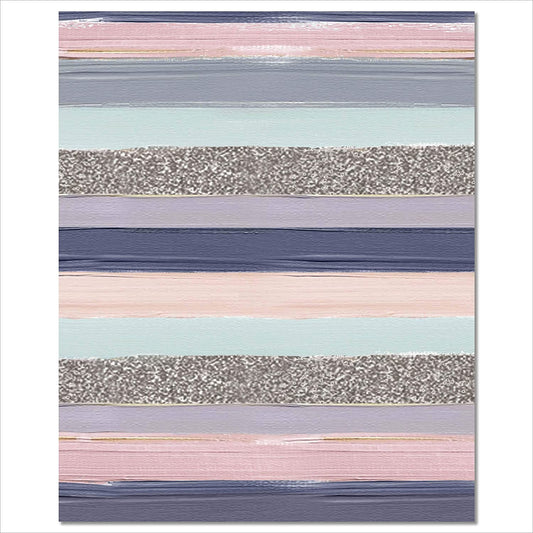 Multi Coloured Stripy Large Gift Bag