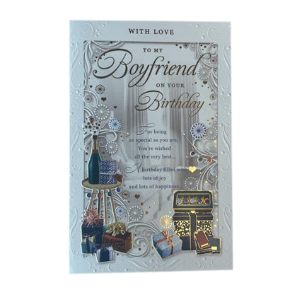 With Love to My Boyfriend On Your Birthday Opacity Card
