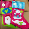 2 x Christmas Stocking With Embroidery Pink and Green Princess