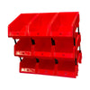 Stackable Red Storage Pick Bin with Riser Stands 245x158x108mm