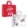 Traditional Design Shopper Size Non Woven Christmas Gift Bag
