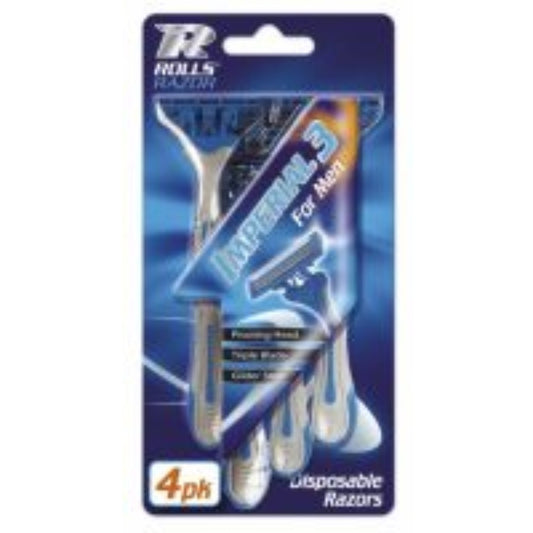 Pack of 4 Imperial 3 Razors for Men