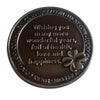 Happy Birthday Clover Design Cherished Lucky Coin Engraved Message Keepsake Gift