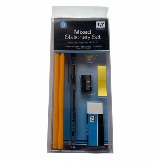 9 Piece Mixed Stationery Set