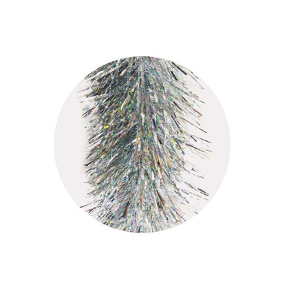 2m Silver Christmas Holographic Luxury Tinsel