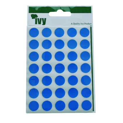 Pack of 140 Blue 13mm Round Sticky Dots
