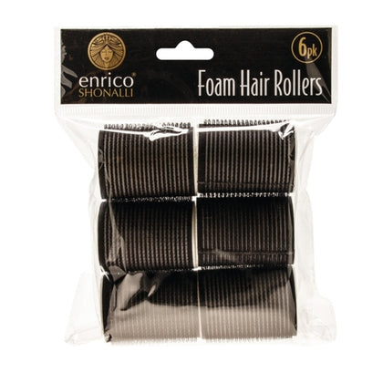 Pack of 6 Enrico Shonalli Foam Hair Rollers