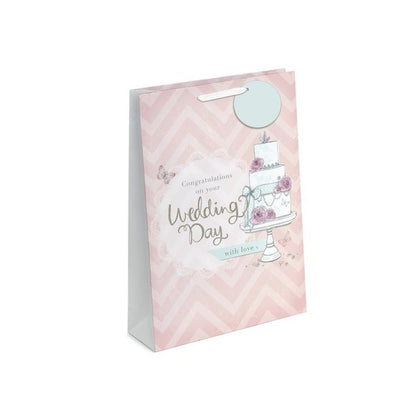 Pack of 12 Cake Design Large Wedding Day Gift Bags