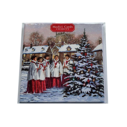 Pack of 8 Choir and Christmas Tree Christmas Cards