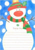 Pack of 20 Snowman Design Christmas Thank You Sheets