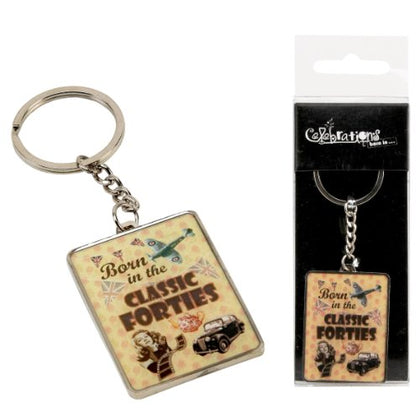 Born in the Classic Forties Keyring, Gift
