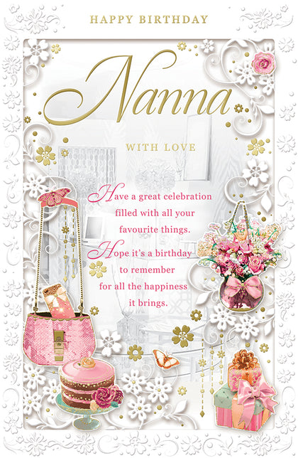 Happy Birthday Nanna Opacity Card
