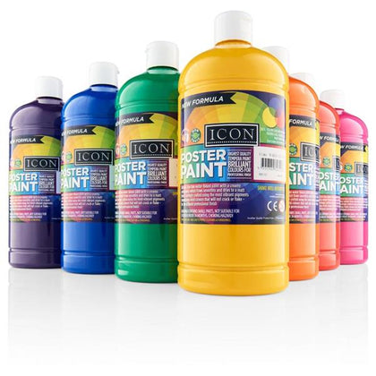 1 Litre Scarlet Red Poster Paint by Icon Art