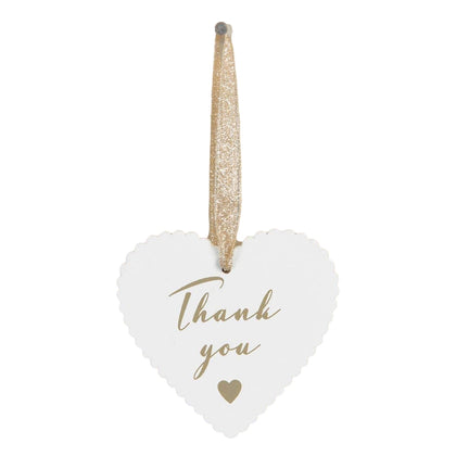 Thank You Amore Heart Tag With Ribbon