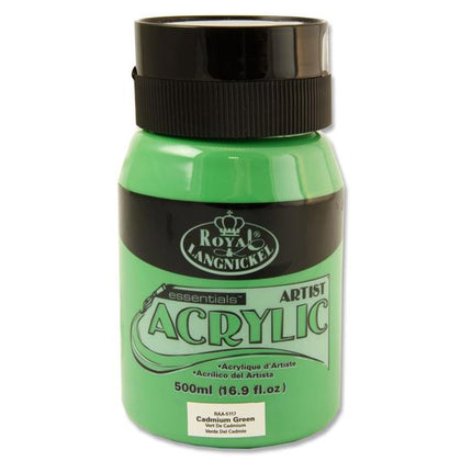 Cadmium Green 500ml Essentials Acrylic Pot by Royal & Langnickel