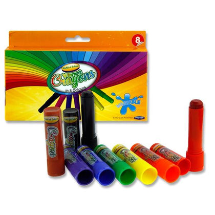 Box of 8 Vibrant Twistable Crayons by World of Colour