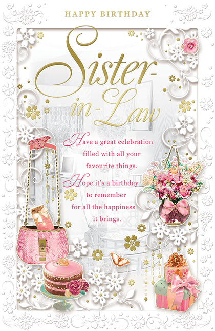 Sister In Law Birthday Opacity Card