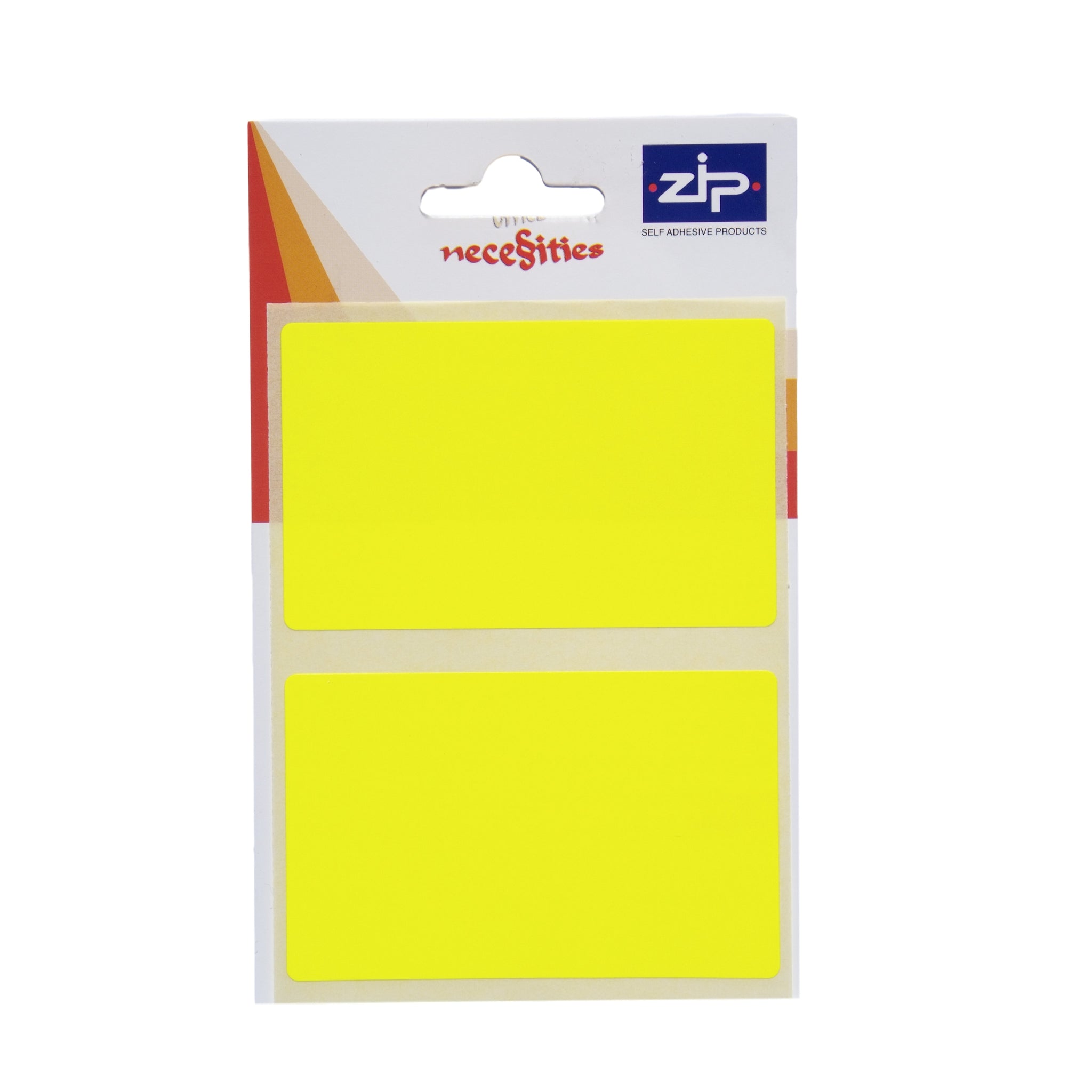 Pack of 8 50 x 80mm Fluorescent Yellow Labels